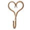 Heart Wall Hook - Decorative Gold Wall Art for Everyday Use, Easy to Clean, 3.25" L x 2" W x 5.25" H